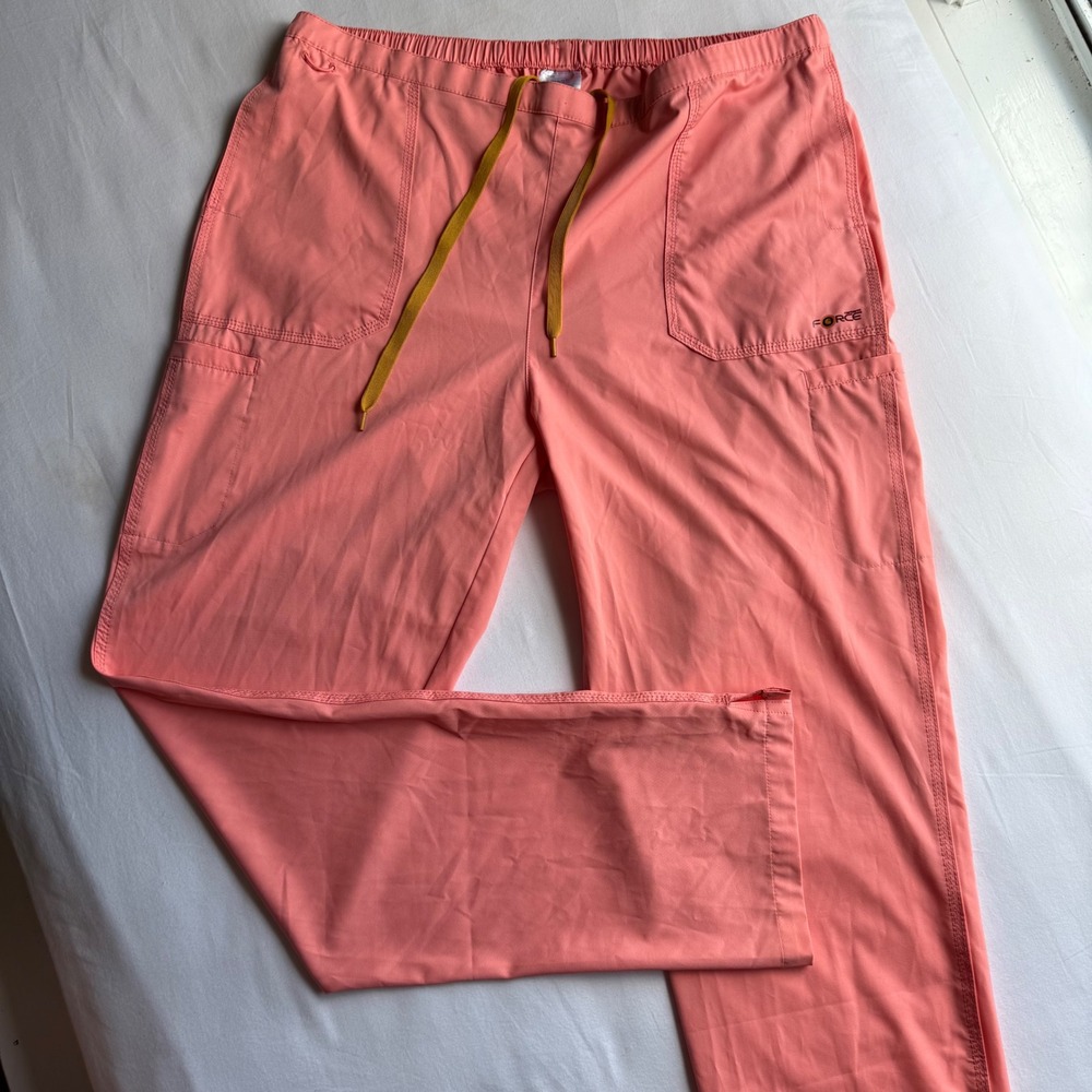Carhartt Force Scrub Pants Tall XL Coral Pink Cargo FastDry Rugged Flex C52106T